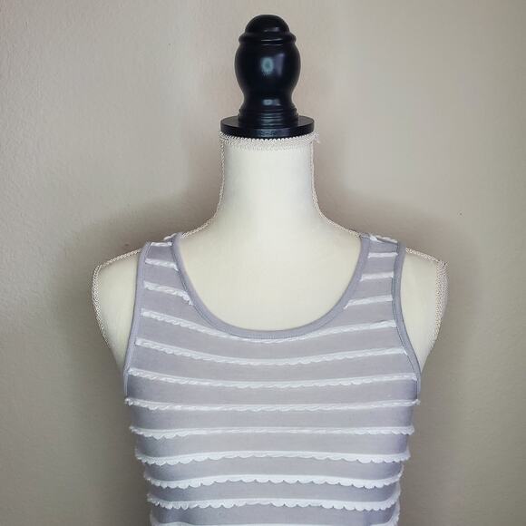 ModCloth Gray Striped Tank Top XXS - Picture 5 of 9